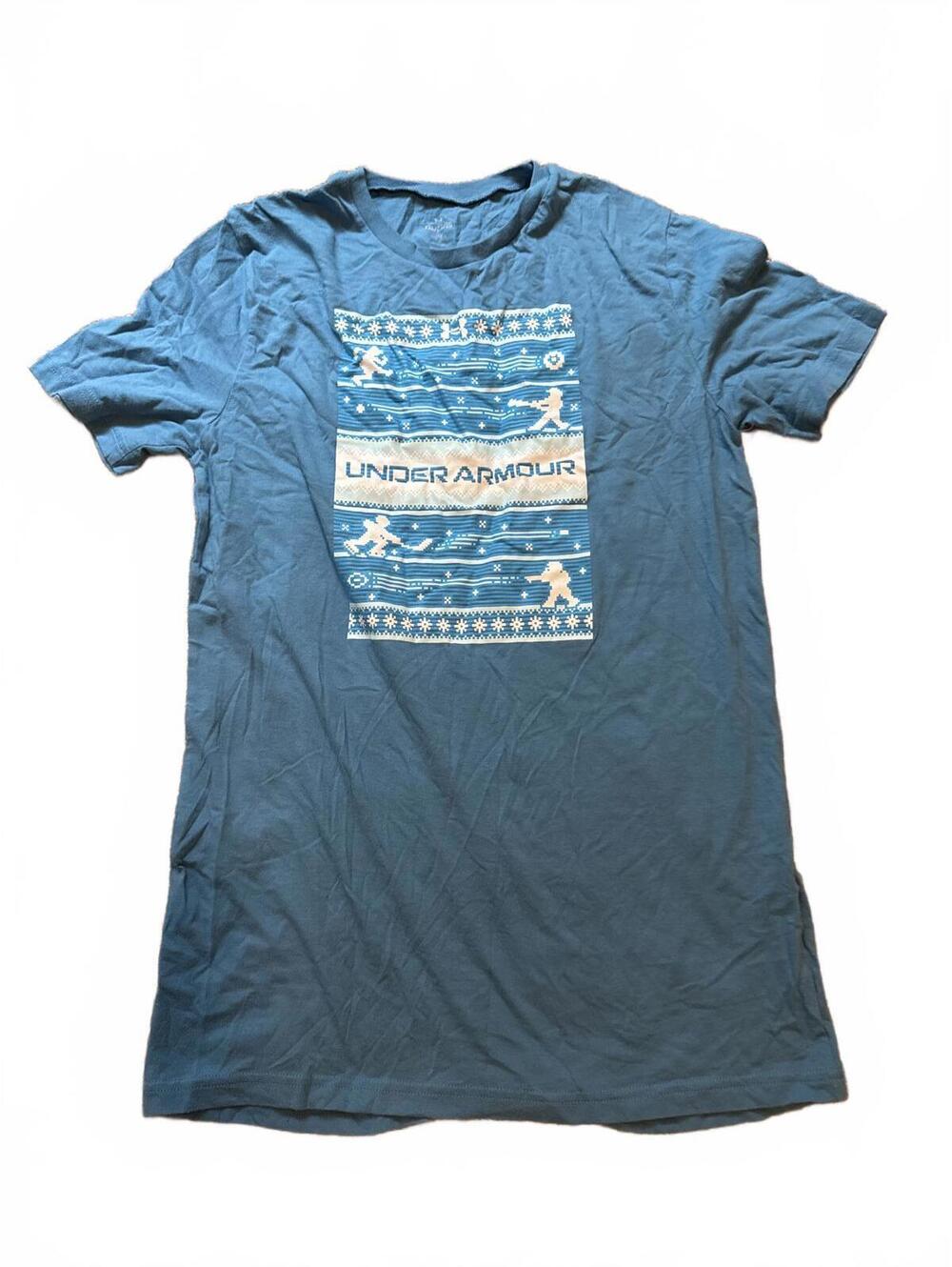 Under Armour Boys Blue Casual Loose Fit T-Shirt YXL